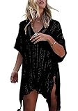 AUSELILY Women's Bathing Suit Cover up Beach Bikini Swimsuit Swimwear Crochet Dress