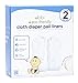 Ubbi Twin Pack Cloth Diaper Pail Liner, Washable and Reusable, Eco-Friendly, Water and Odor Resistant, Drawstring Closure and Door Knob Hanger, 7-Gallon, White