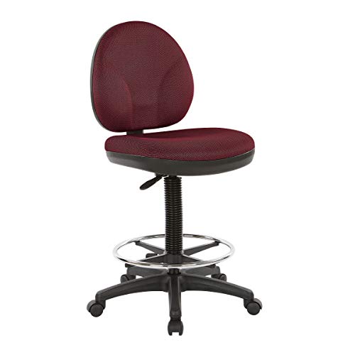 Office Star DC Series Drafting Chair with Sculptured Seat and Back, Built-in Lu…