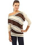 PattyBoutik Women's One Shoulder Striped Reversible Tunic