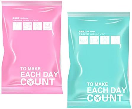 Travel Space Save Bags (6 Pack), No Vacuum or Pump Needed Reusable,Packing Organizers