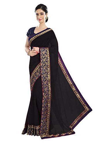 shree women's georgette saree with blouse piece (306)
