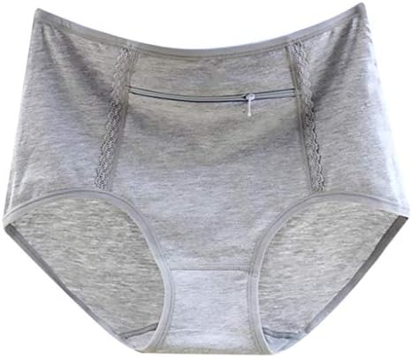 Liqiuxiang パンツ ポケット付き 盗難防止 ファスナー ショーツ 下着 マタニティ ハイウエスト 女性 レディース ストレッチ 無地 パンティー 多機能パンツ インナー ハイレグ B0721hlp 60円 大人気 New Arrival 最安値挑戦 年中無休 高品質 通販