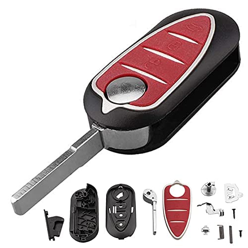 3 Buttons Remote Car Key Shell Fob Uncut Blade Fit Folding Flip Car Key Case Cover for Alfa R0me0 Mito Giulietta 159 GTA