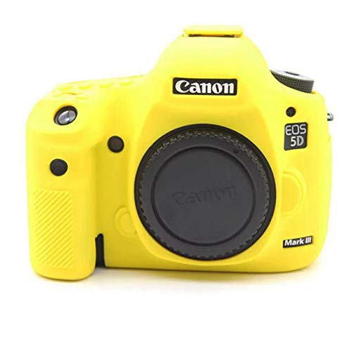 EOS 5D Mark III Case, Zakao Soft Silicone Bag Lightweight Slim Skin Rubber Protective Digital Camera Case Cover for Canon EOS 5D Mark III 5DS 5DSR (Yellow)