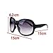 HuntGold 1X Lady Girl Popuplar Graceful Sunglasses Retro Vintage Big Frame Goggles Shades Eyeglass(bright black)
