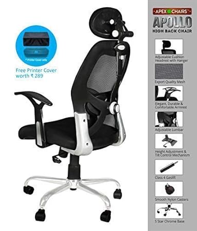 APEX CHAIRS Apollo Chrome Base High Back Chair
