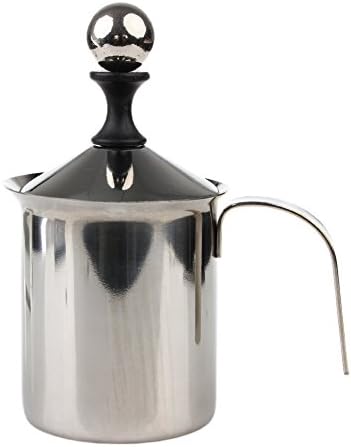 Wrisky Double Milk Mesh Frother Stainless Creamer Steel Foam Coffee Maker (400ml)