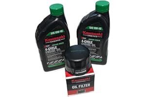 PUPAINT Oil Change Kit fit's Some Kawasaki 99969-6296 49065-0721 49065-7007 10W40 Synthetic Blend