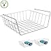 Evelots Slide Under Shelf Basket-Sturdy Coated Wire-No Rust-Easy Install-Set/2
