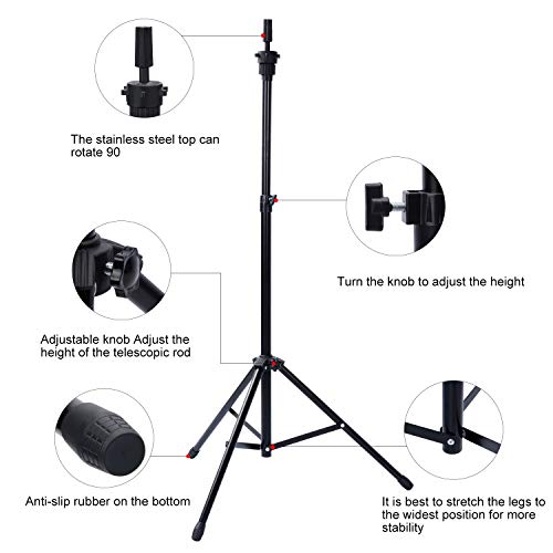 image for Reinforced Wig Stand Tripod Mannequin Head Stand, T-SIGN Adjustable Wi