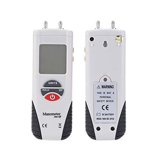 LCD Mini Digital Manometer Differential Gauge Air Pressure Meter Ã‚Â±2Psi Data Hold 11 Units