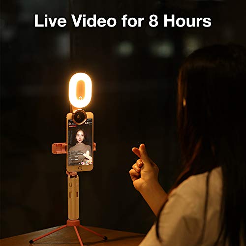 OURRY Selfie Light Phone Camera Lens 15X Macro Lens, 4K HD 120° Wide Angle Lens, Fill Light [5-Light Mode][15-Level Brightness][32 LED] Compatible with Phone, Tablet, for Video/Photo/Makeup (Pink) - Thumbnail 6
