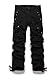 OCHENTA Men's Cotton Washed Multi Pockets Military Cargo Pant (34, Black)
