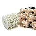 WEISIPU 6mm Pearl Bead Garland Spool Rope for Christmas Wedding DIY Decoration Supplies 20M=65ft (White)