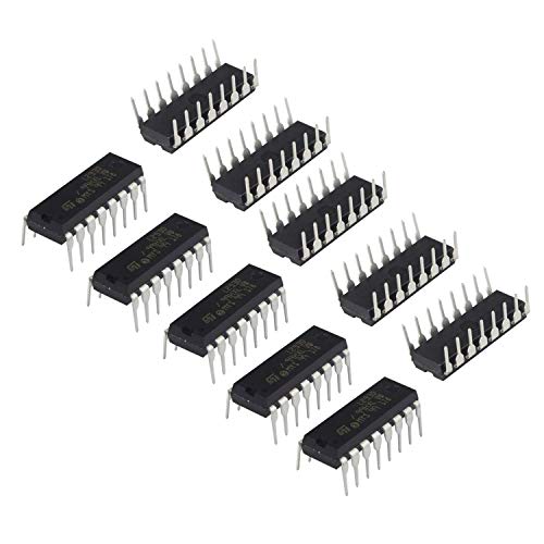 Luckkyme L293D DIP 16-pin IC Stepper Motor Drivers Controllers Motor Driver IC for Two Full or Four Half H Bridge Motor Control(10 Pieces)