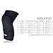 COSVER Outdoor Sport Knee Pads High Elastic Wicking Fabric Non Slip for Basketball Football Volleyball Hockey and Tennis (One Pair) (Black-short, Medium)