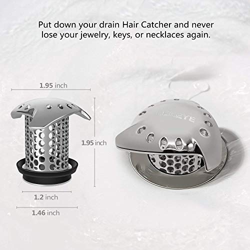 image for LEKEYF Drain Hair Catcher Shower Drain Hair Trap Stainless Steel Drain
