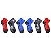 adidas Kids-Boy's/Girl's Cushioned Quarter Socks (6-Pair), Scarlet/Onix/Blue/Onix-Black Marl/Light Onix/Black, Large