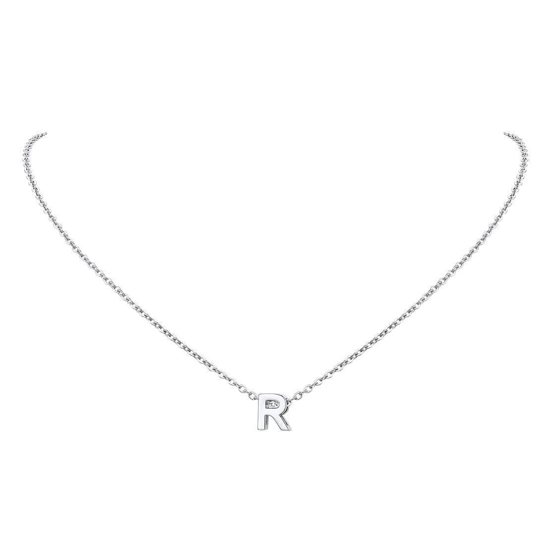 FindChic R Necklace Initial Jewelry for Women Letter Pendant Necklace