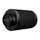 TerraBloom Air Carbon Filter, 4" x 12", Activated Charcoal Scrubber for Inline Duct Fans Up to 200 CFM. for Grow Tent Ventilation Kits, Hydroponics, Odor Removal