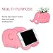 COOLOO Pencil Holder Cell Phone Stand, Cute Elephant Office Accessories Tablet Desk Bracket Compatible, Desk Decoration Multifunctional Stationery Box