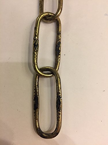 Embossed Antique Brass With Black Inlay Chain Chandelier Chain Link 40LBS Capacity