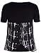 Chicwe Women's Plus Size Top Blouse With Back Cross Slit 1X-4X