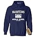 Hawkins Middle School AV Club Hoodie / Hooded Sweatshirt - Unisex Fit (Small, Navy Blue)
