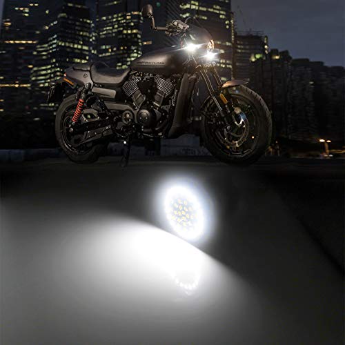 Miniclue 2-Inch White/Amber Switchback 1157 LED Front Turn Signal Light Bulbs For Harley Davidson,Full Can-bus No Hyper Flash No Resistor Required Replacements