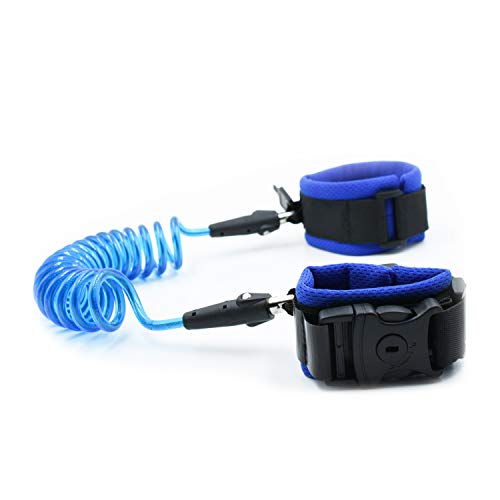 Leash for Toddler,Anti Lost Wrist Link with Safety Lock, ZAXOP Baby Kid Wristband Leash,5 Ft Blue