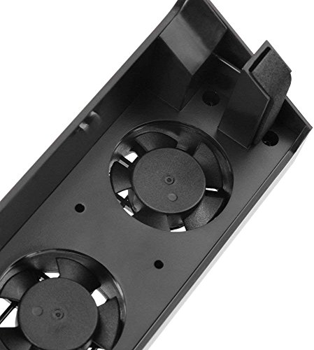 WINGONEER Cooling Fan Console Cooler Smart Thermostat 3 Fans System Station for Sony Playstation 4 Slim, External Temperature Control Pad - Adjustable Turbo Gaming Accessories, Black