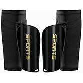 Soccer Shin Guards for Adults and Teens with Compression Sleeves, Black, Protective Soccer Equipment