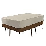 SONGMICS Rectangular Patio Table and Chairs Set Cover Heavy Duty Waterproof Outdoor Furniture Set Cover 128