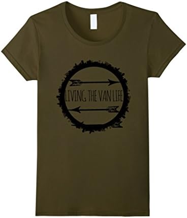 Womens Van Life Traveling Nomad Postivity T-Shirt XL Olive