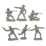 Civil War Dismounted Cavalry Plastic Army Men: 12 GRAY 54mm Figures - 1:32 scale