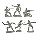Civil War Dismounted Cavalry Plastic Army Men: 12 GRAY 54mm Figures - 1:32 scale