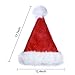 SHEING Santa Hat Plush Velvet & Comfort Liner Thickened Christmas Hat for Adults (Traditional Red)