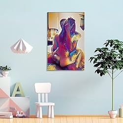 Couple Sex Erotic Abstract Art Aesthetic Poster for