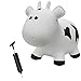 Farm Hoppers Award Winning Inflatable Toddler Safe Bouncing White Cow Plus Pump