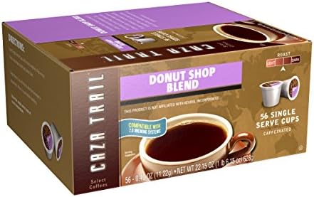 Caza Trail Coffee, Donut Shop Blend, 56 Single Serve Cups