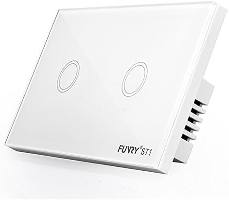 Home Wall Switch Glass Panel Touch Screen Control Light Switch, US Standard 110v - 240v (2-Gang)
