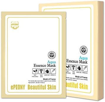 EPEONY Natural Essence Aqua Sheet Mask Moisturizing Anti Wrinkle Brightening Peony Fragrance Mint Extract