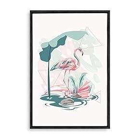 Framed Canvas Wall Art for Living Room, Bedroom Beautiful Flamigo Canvas Prints for Home Decoration Ready to Hanging - 16x24 inches