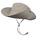 OMECHY Outdoor Bucket Mesh Hat Summer UV Protection Sun Cap Boonie Fishing Camouflage Hat,Khaki