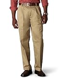 Dockers Men's Classic Fit Signature Khaki Pant - Pleated D3 , Dark Khaki, 34x32