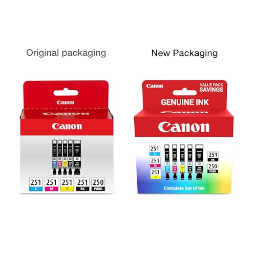 Canon PGI-250/ CLI-251 5 Color Amazon Pack