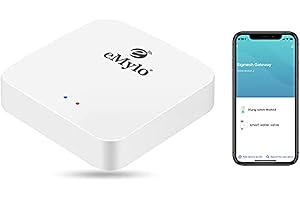 CHATTHEN eMylo Zigbee Hub, 3 In 1 Zigbee 3.0&Bluetooth5.0 Gateway, Tuya Smart Devices Work with Smart Life and Tuya APP, Compatible with Alexa and Google Assistant, Smart Home Hub