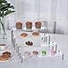MyGift 4-Tier Rectangular Clear Acrylic Server Cupcake Dessert Stand Riser - Decorative Tabletop Collectible Figurine Display Shelves