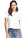 SheIn Women's Casual Round Neck Summer Short Sleeve Scallop T-Shirt Top Blouse